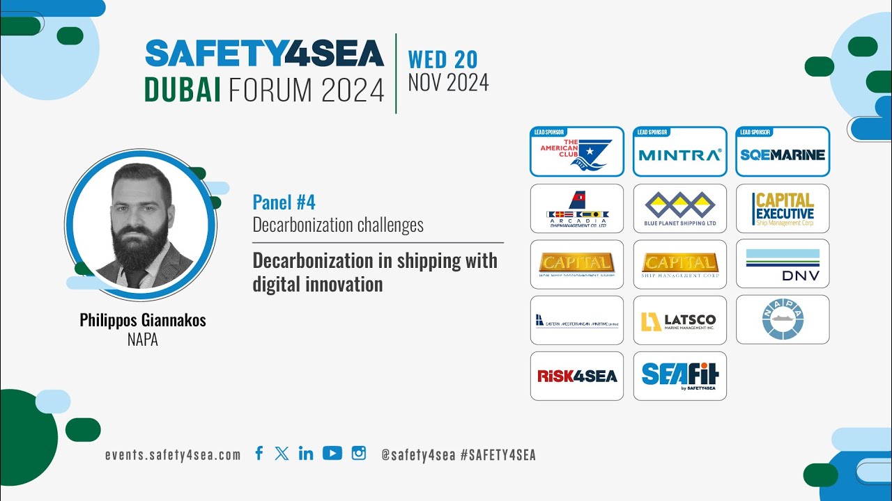 2024 SAFETY4SEA Dubai Forum, Philippos Giannakos, NAPA, Decarbonization