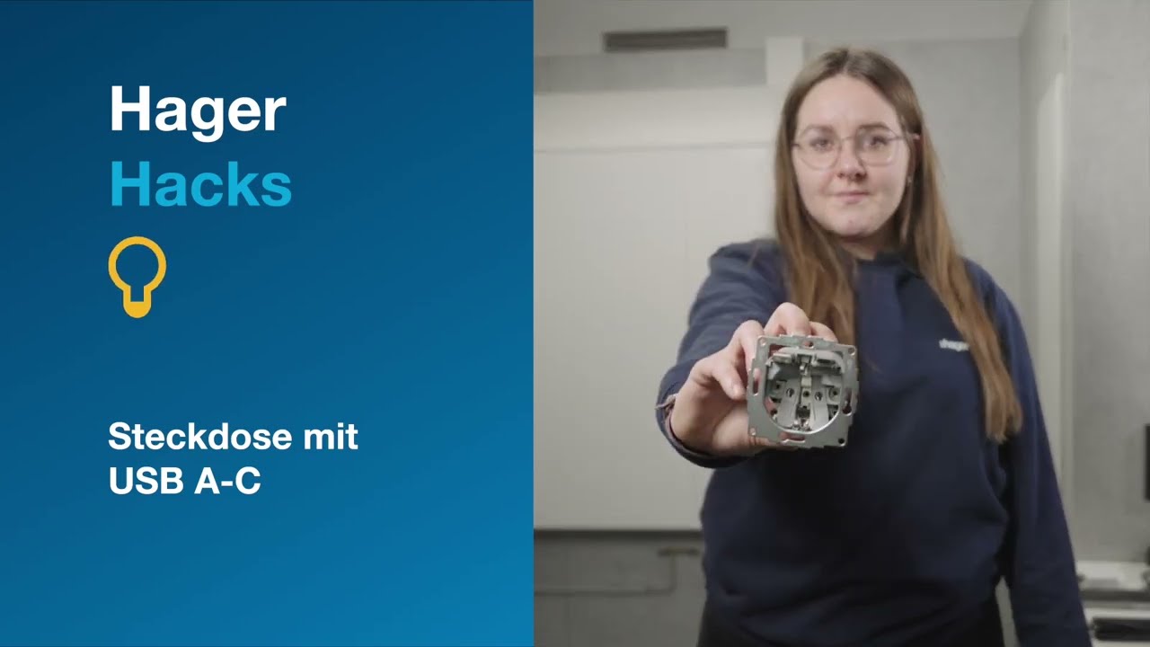 Berker Steckdose mit USB-A und USB-C Ladeports | Hager Hacks