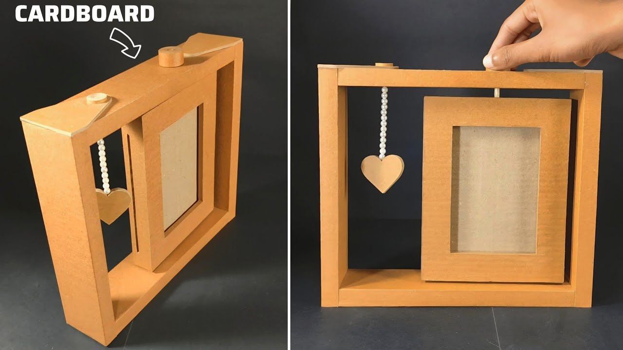 How to Make a Rotating Photo frame || Photo Frame Making at Home || Diy Cardboard Photo Frame 