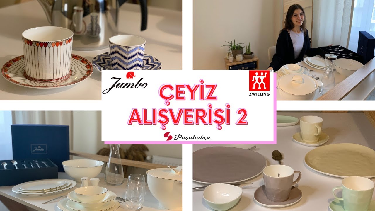 ÇEYİZ ALIŞVERİŞİ 2  I  Jumbo Yemek & Kahvaltı Takımı I  Çaydanlık I   Kahve Fincanı | Çay Fİncanı