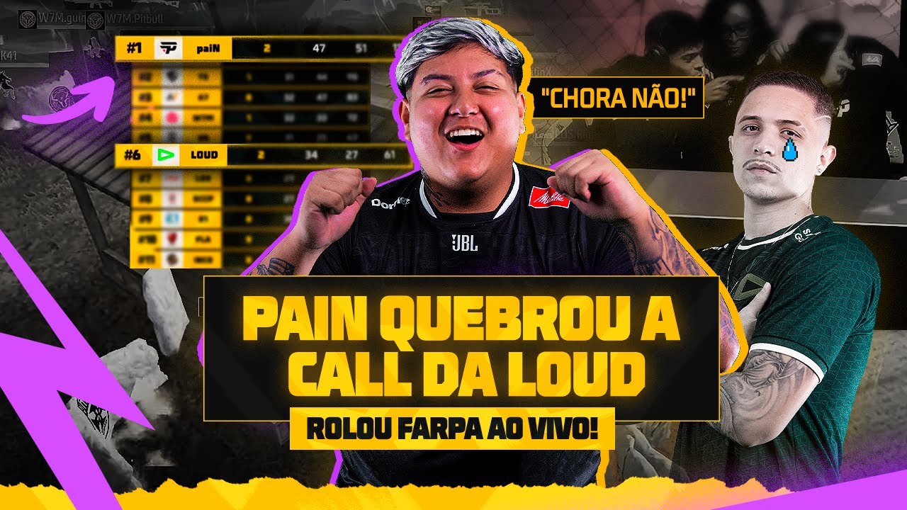 MEU DEUS! PAIN QUEBRA CALL DA LOUD E FICA NO TOP 1 DO DIA! | RODADA 18 | #FFWSBR