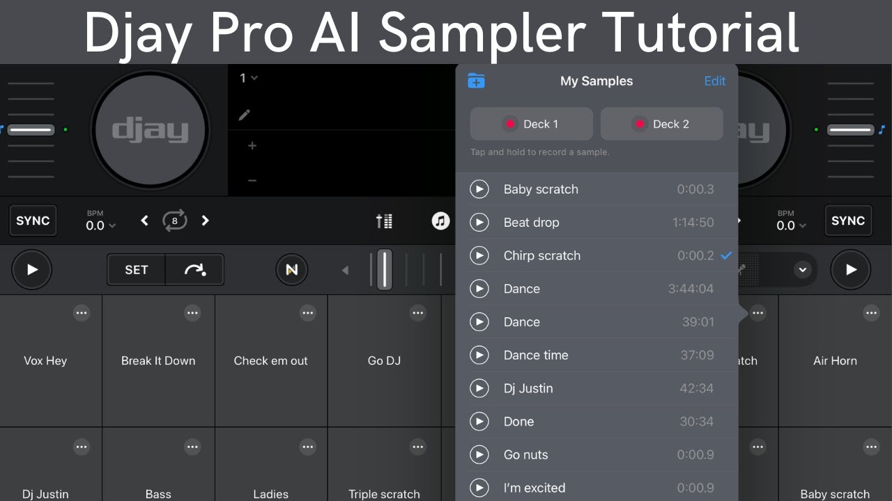 Учебное пособие по Djay Pro AI Sampler