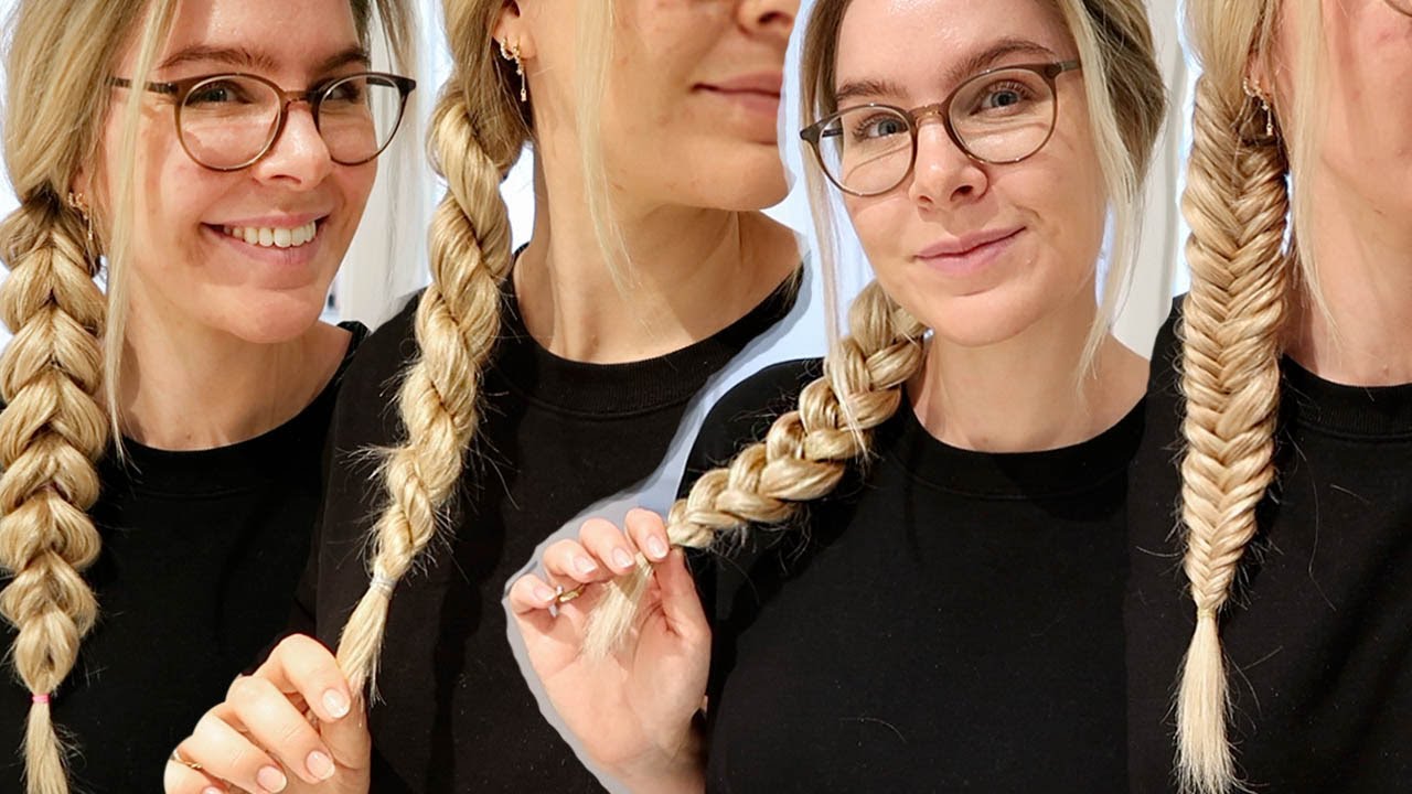 4 łatwe i proste warkoczyki boczne dla początkujących! Om&oacute;wienie krok po kroku! - POCZĄTKUJĄCY ZA...