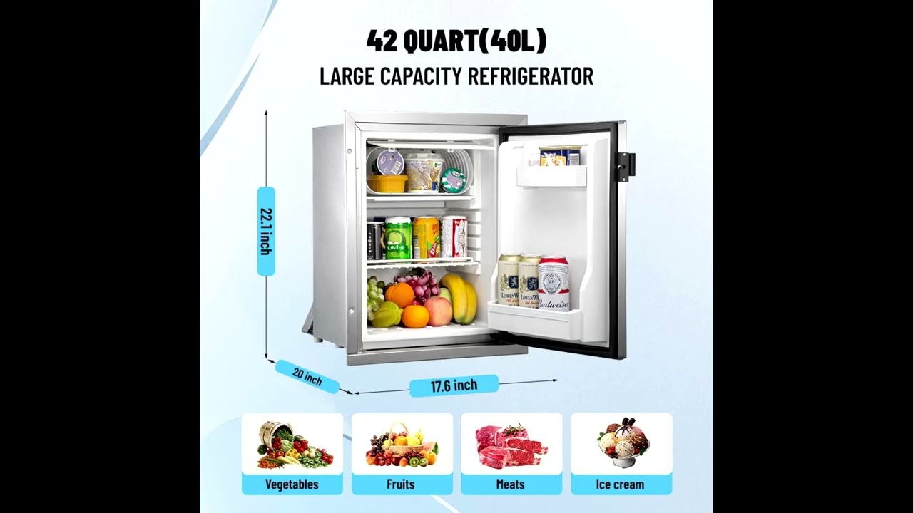 CIGREEN 40L Mini Fridge with powerful and highly efficient compressor-based cooling system