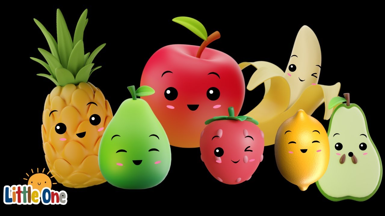 Dancing fruits- Fun Animation with Music! - Dance Video - Baby Sensory video High Contrast Sensory