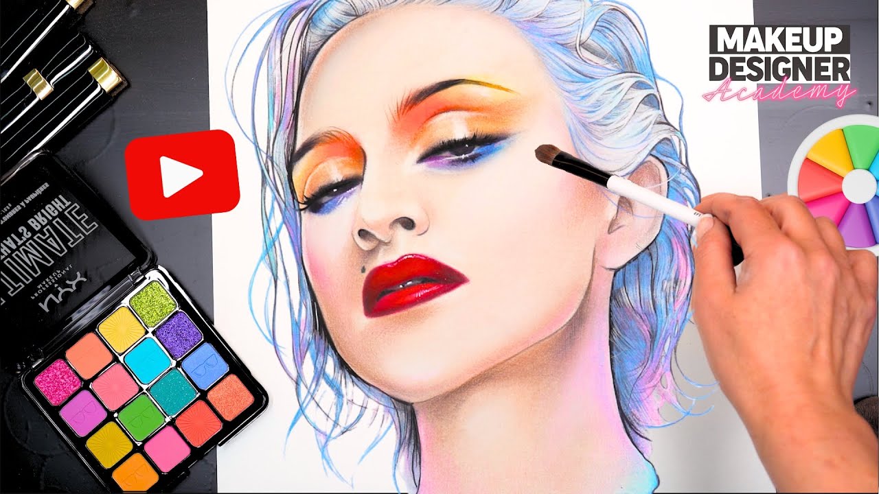 FACECHART VIDEO: Drawing MADONNA With Makeup 