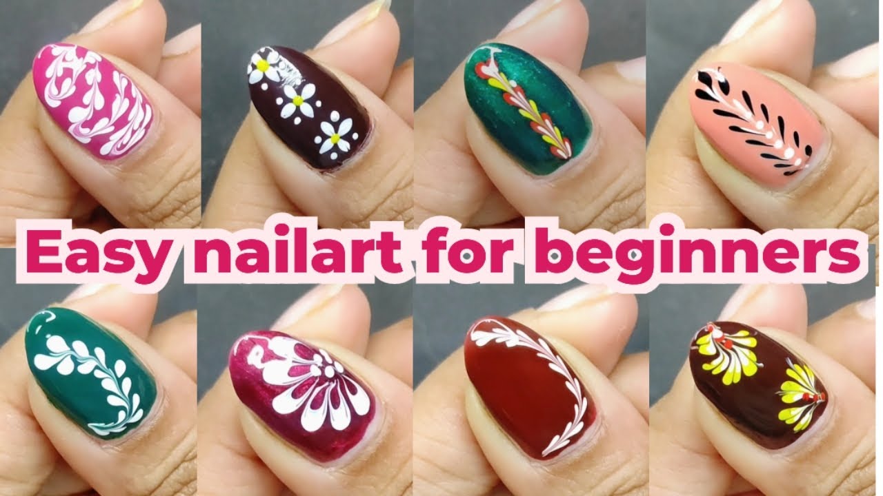 Quick and Easy nailart for beginners || easy nailart at home without tools || nailart at home