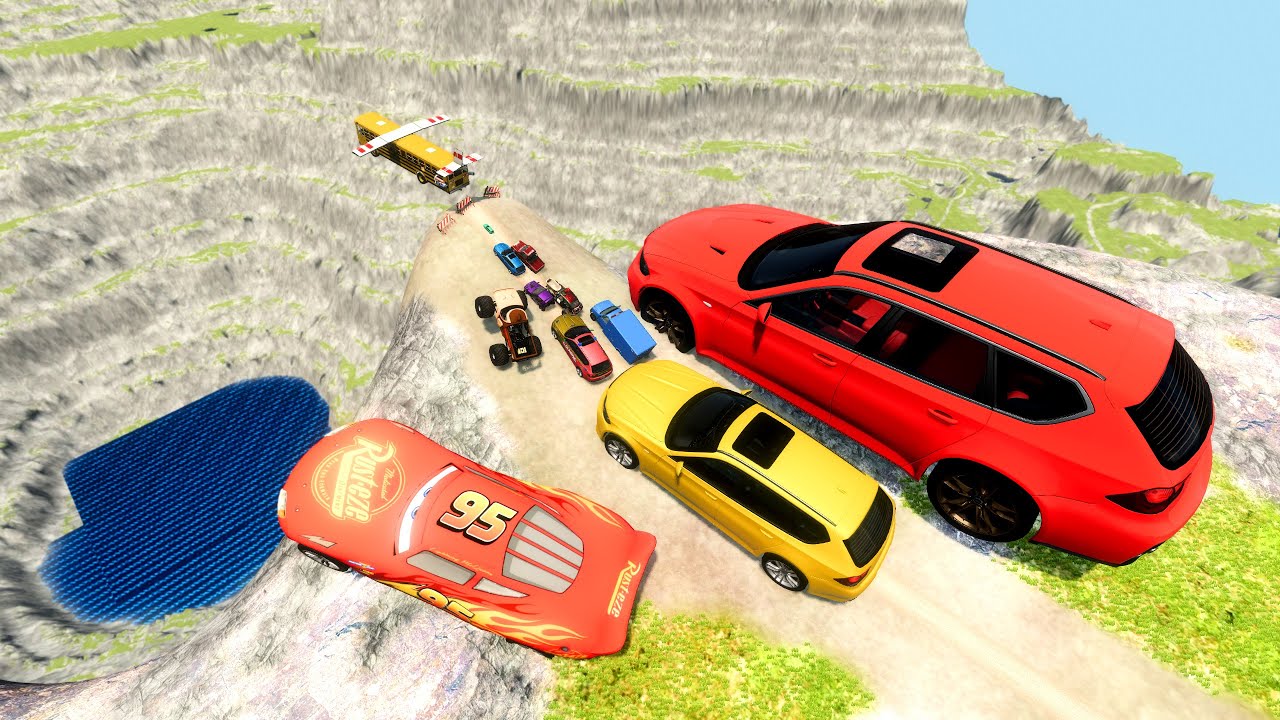 💀 БОЛЬШИЕ И МАЛЕНЬКИЕ МАШИНКИ против ПРЫЖКА СМЕРТИ №5 💥🔥 – BeamNG.drive: экстремальное испытание ...
