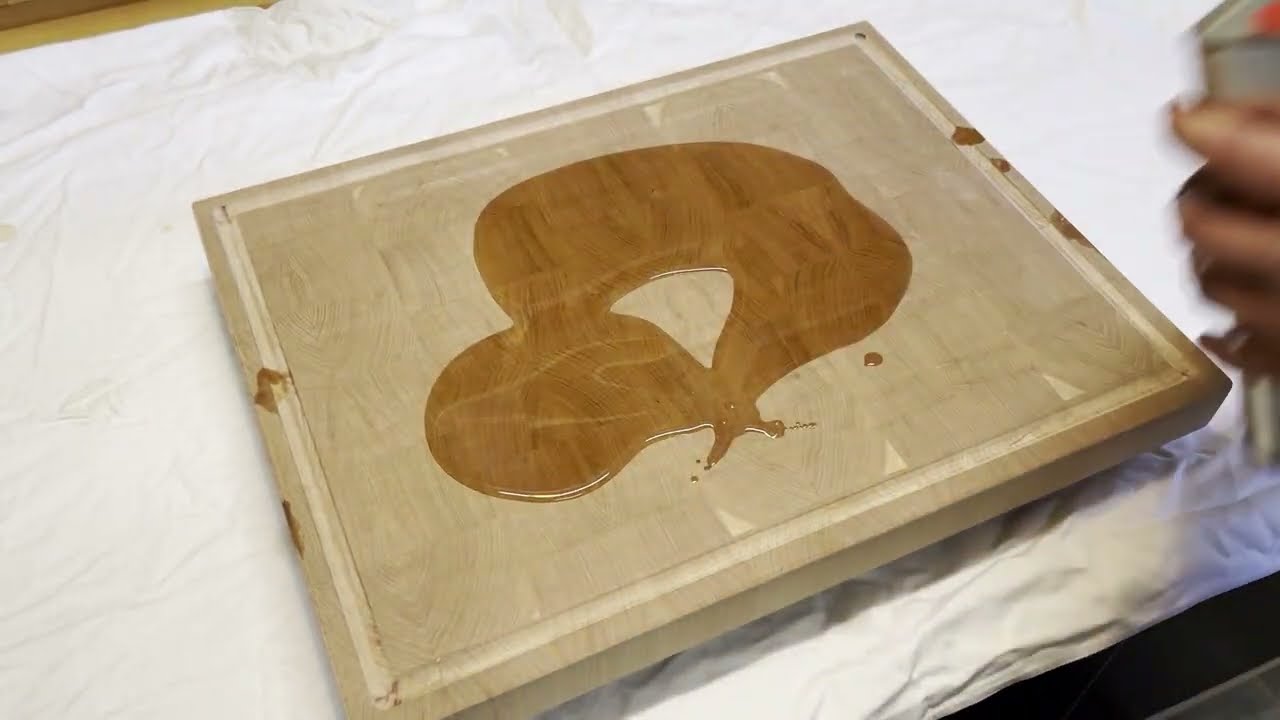 Stirnholz Schneidebrett aus Kirschbaumholz