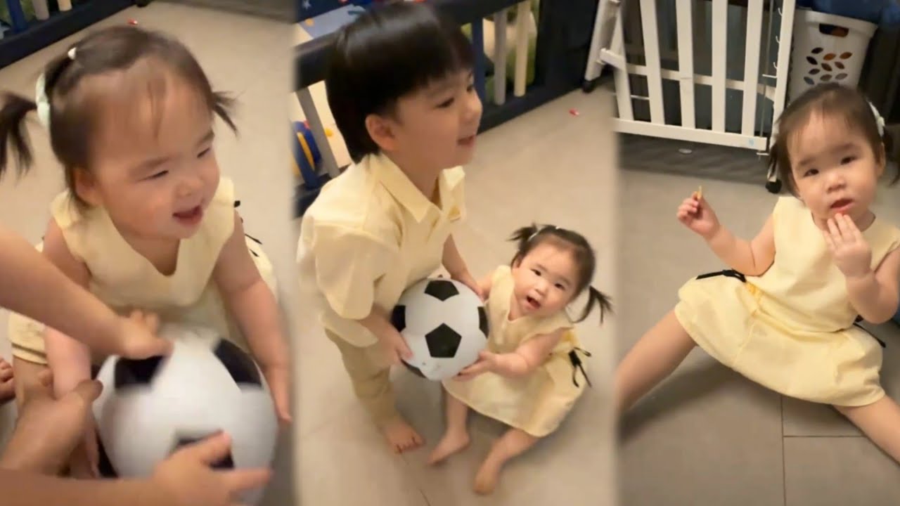 อัญญาจับลูกบอลพี่น้องพีร์แย่งอุ้มบอล อ้วงฟ้องพ่อพ่อเลย พี่วาตะเอาบอลนุ่มๆมาให้แทน