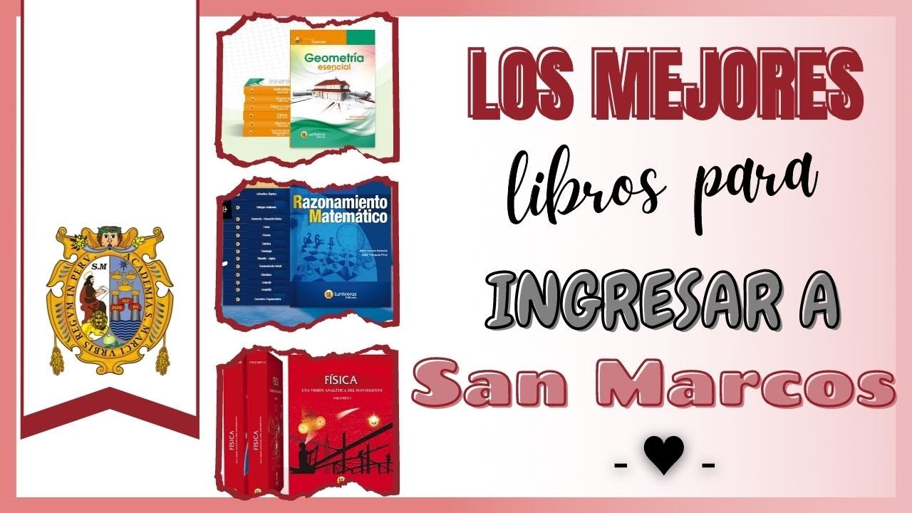 LOS MEJORES LIBROS PARA INGRESAR A SAN MARCOS | Sarha SC ♥
