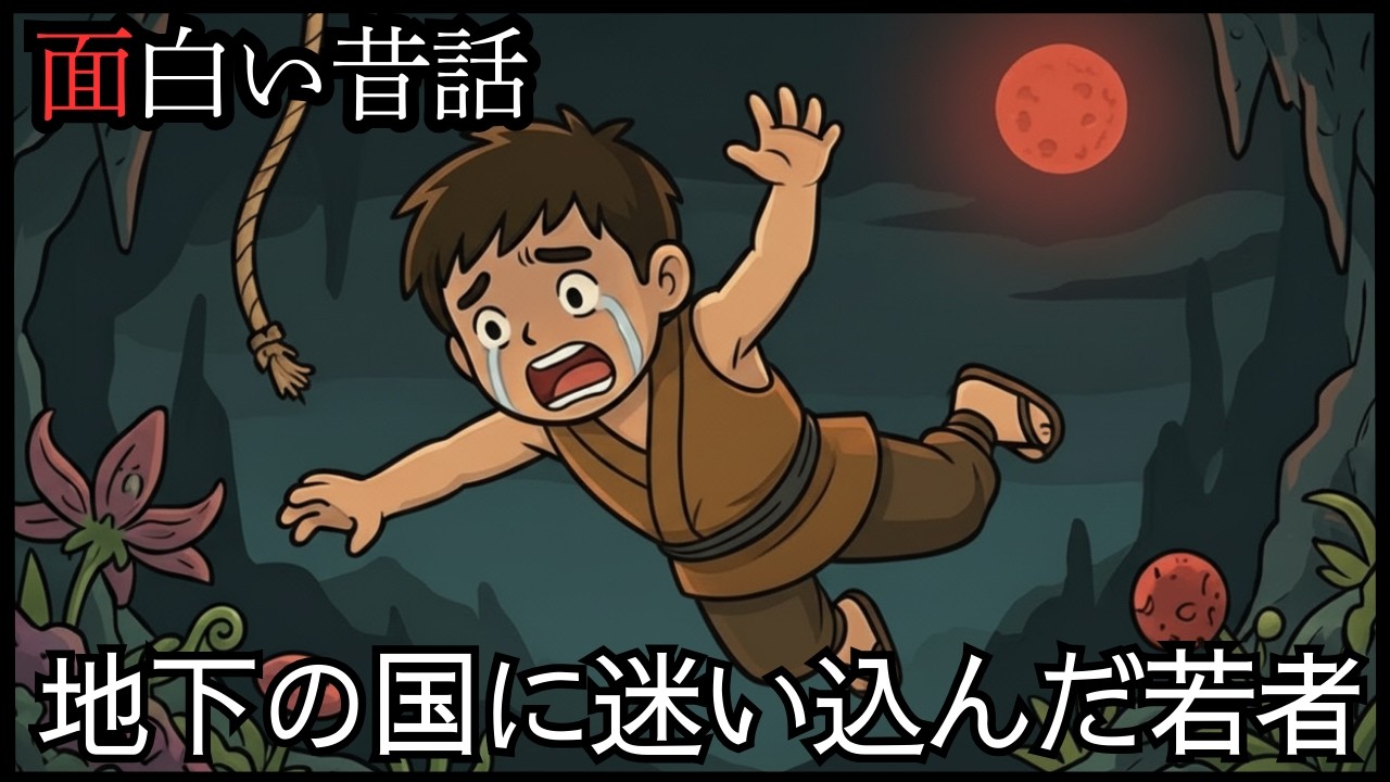 姫を救うため地下の国へ入った若者の話 (楽しい昔話)