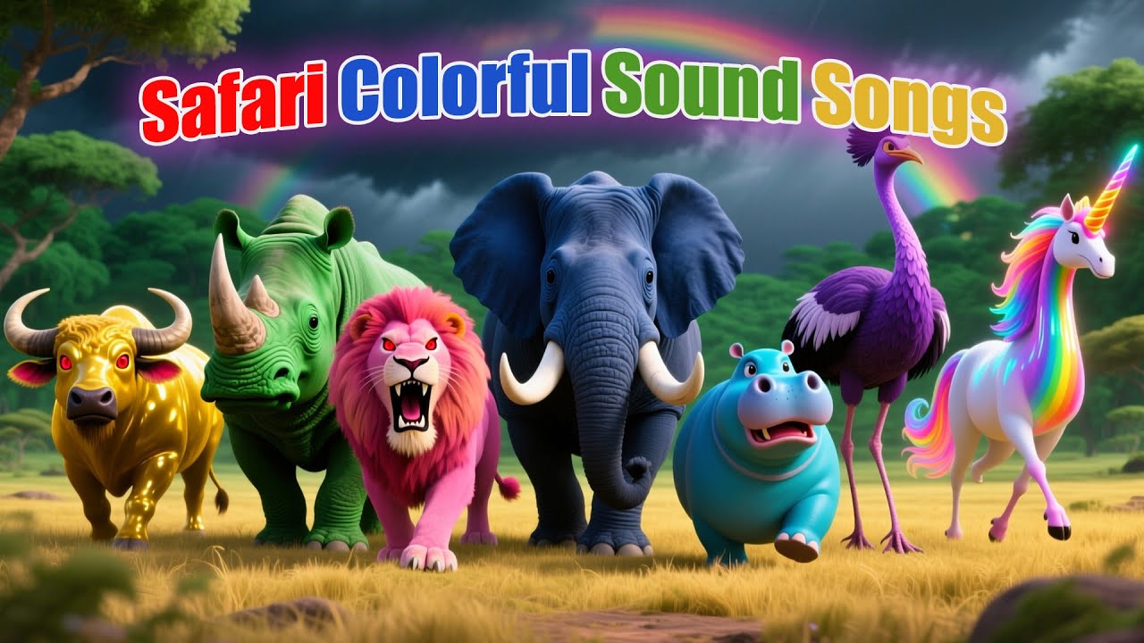 Safari Colorful Sound Song | Animal Songs | Zazzy Melody