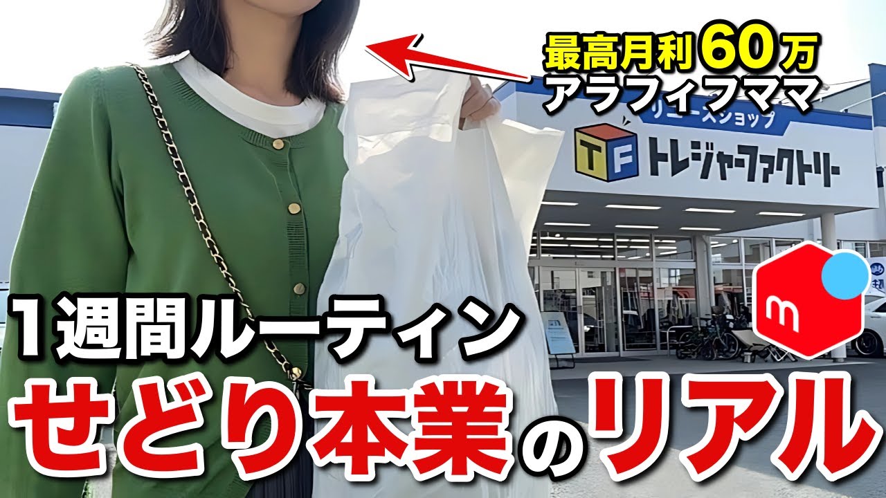 【せどりのリアル】せどりで月利60万稼ぐアラフィフシンママの 1週間ルーティン大公開【店舗仕入れ・メルカリ・在宅ワーク・シングルマザー】
