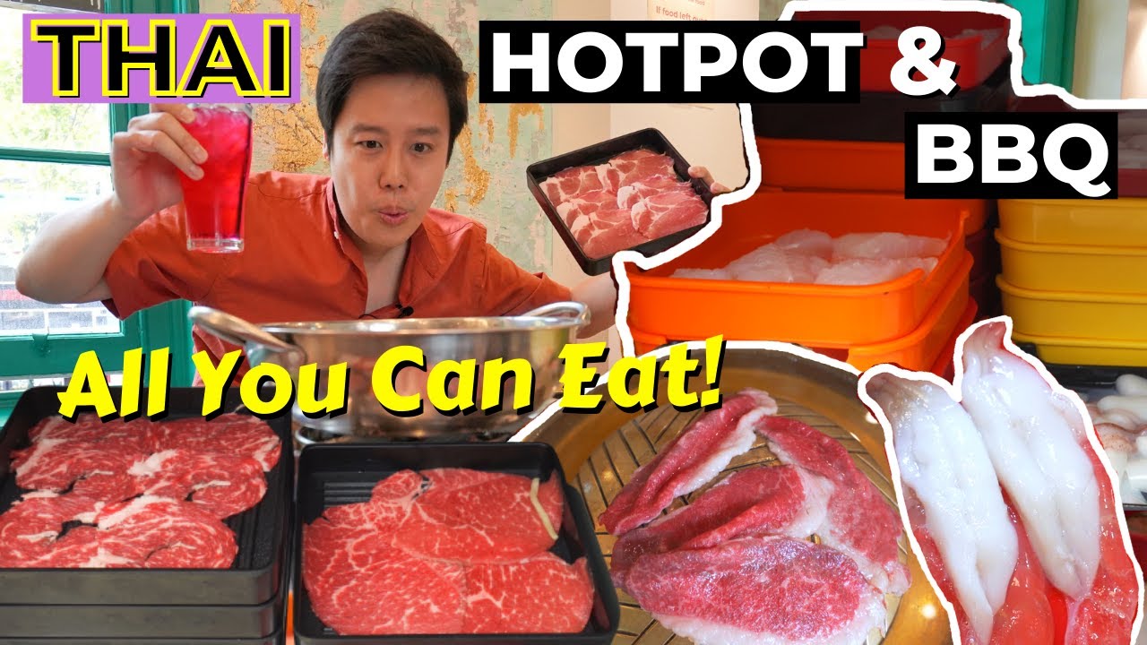 CHEAP ALL YOU CAN EAT THAI Hot Pot BUFFET & BBQ 😋 Sydney Food Hotpot Tour