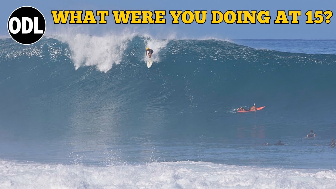 15 Year Old Charges HUGE 2nd Reef Pipeline | Biggest Swell of the Year w/ Mananalu Chandler