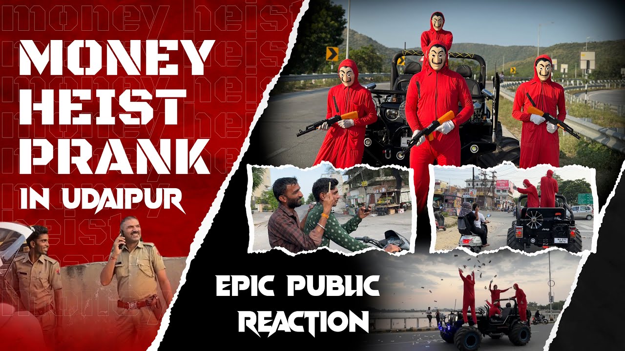 🤑 Money Heist Prank In Udaipur ( epic public reaction ) 