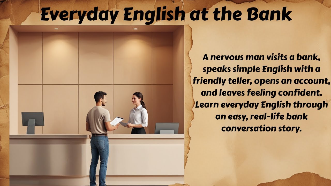 Everyday English at the Bank | Simple English Listening Practice