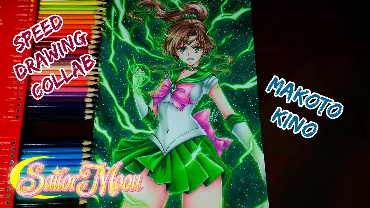 Speed Drawing - Sailor Jupiter | Makoto Kino (Sailor Moon) Collab