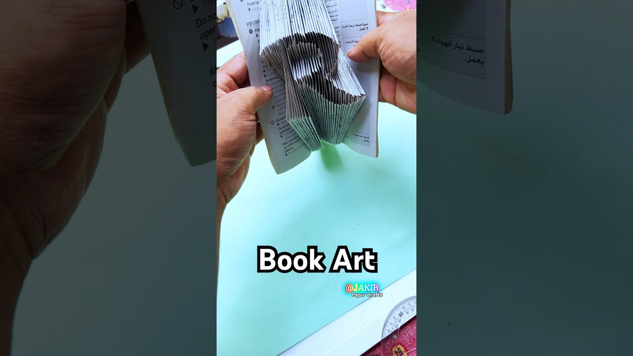 Book folding / book art / book folding art #bookart #bookfolding #diy #craft #shorts #artandcraft