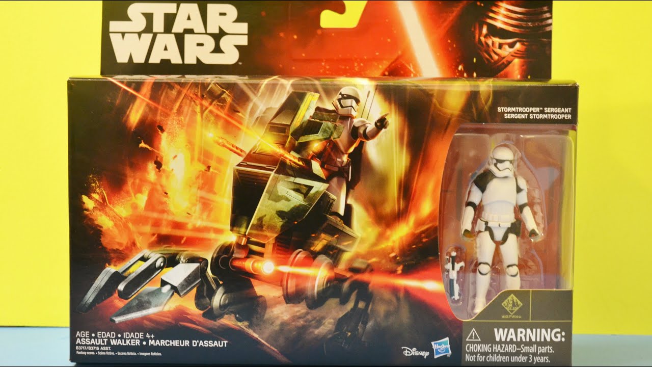Star Wars The Force Awakens Assault Walker vehicle and Stormtrooper Sergeant figure