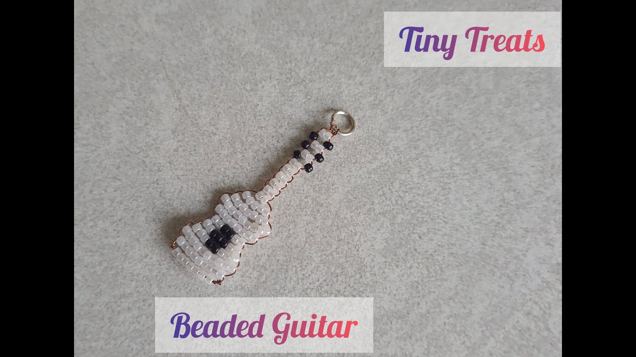 30 min crafts | Beaded Guitar | Charm | Pendant | Earrings | Keychain |