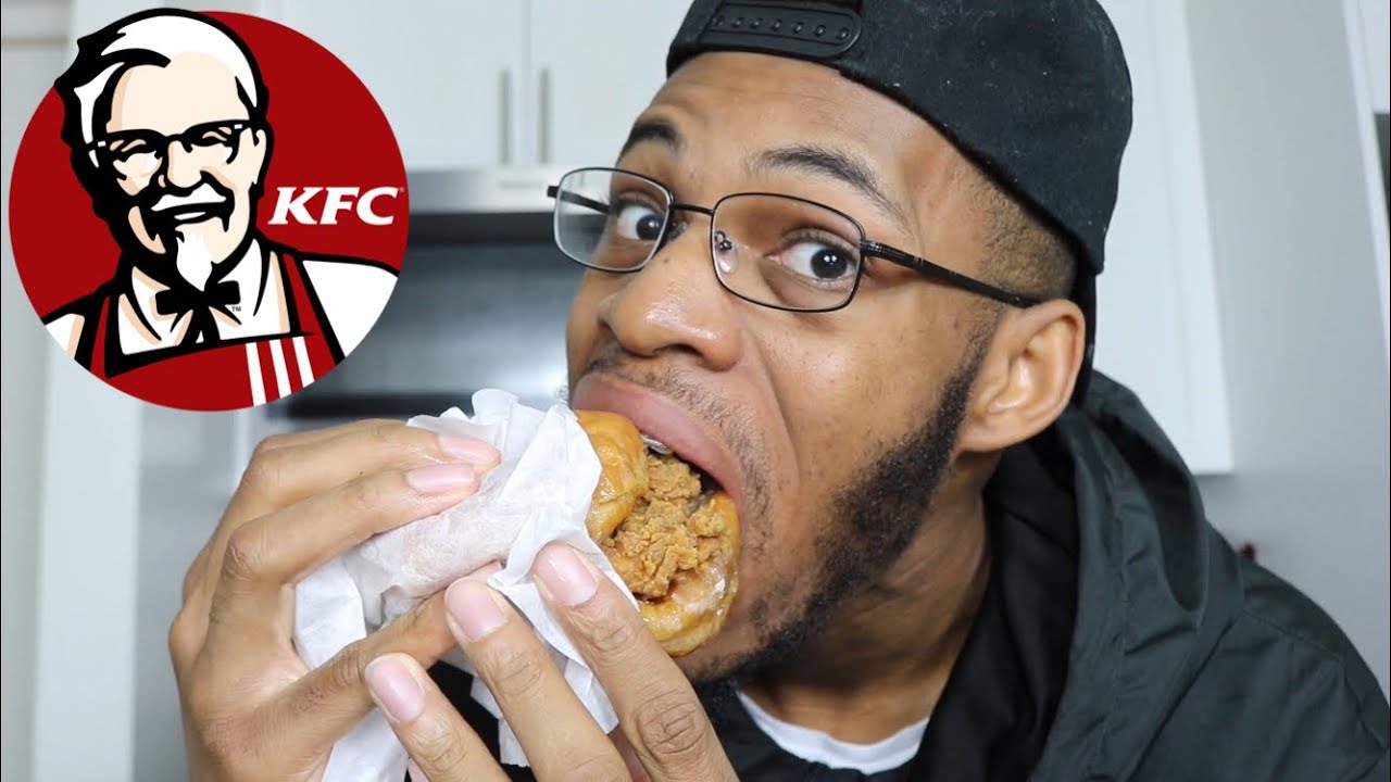 TRYING THE NEW KFC GLAZE DONUT CHICKEN SANDWICH GOOD OR BAD???