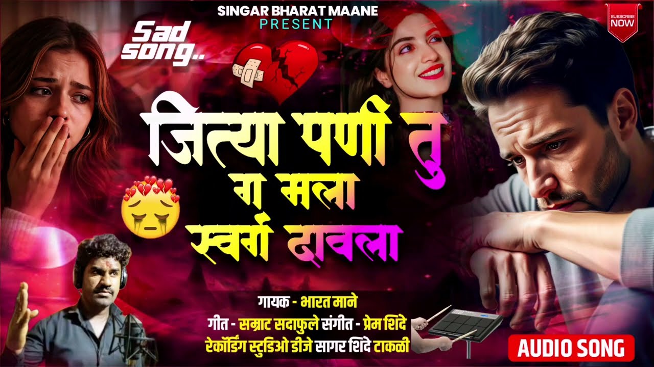 जित्या पणी तु ग मला स्वर्ग दावला सिंगर भारत माने ऑफिशियल बेंजो 9637130313