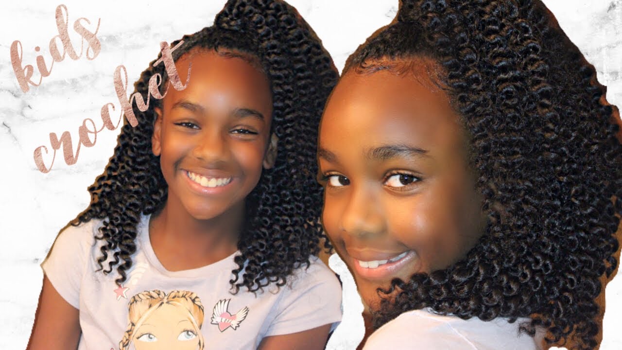 KIDS CROCHET BRAIDS | Half Up Half Down | Beginner Friendly | Courtney Lynn