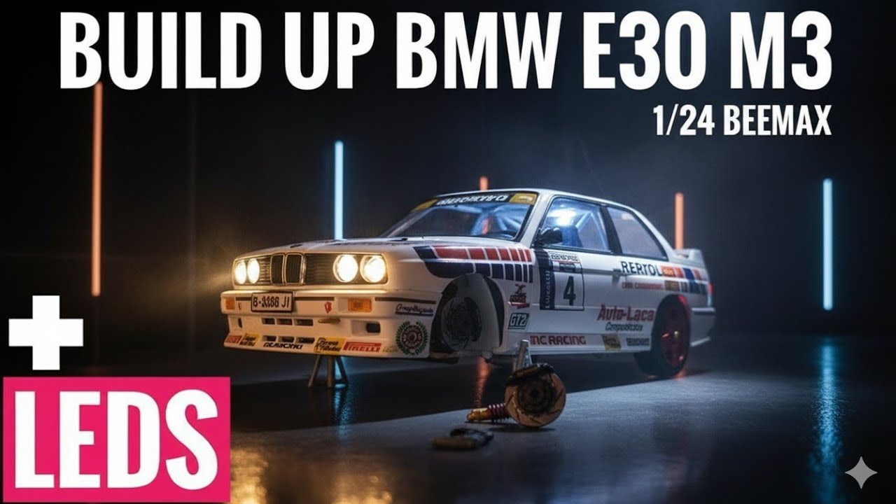 🛠️ Montando BMW E30 M3 Beemax 1/24 Built UP + LED's