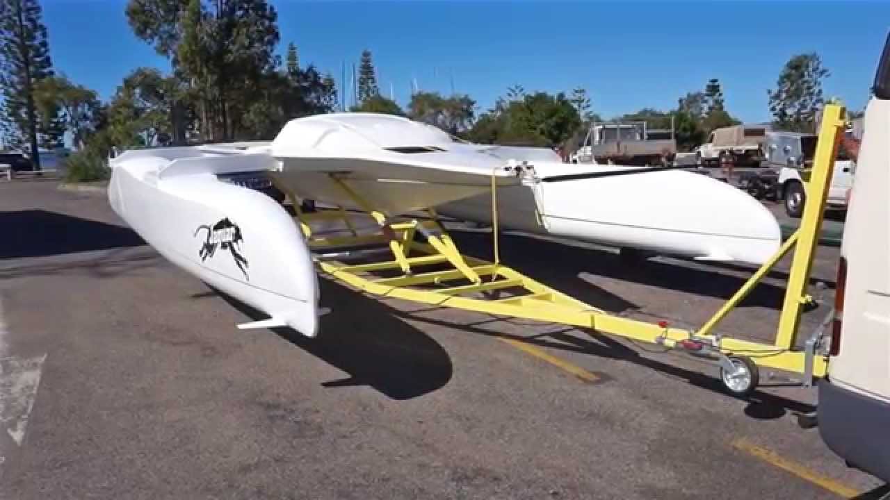 Surtees S-22 Folding High Performance Catamaran - First Launch