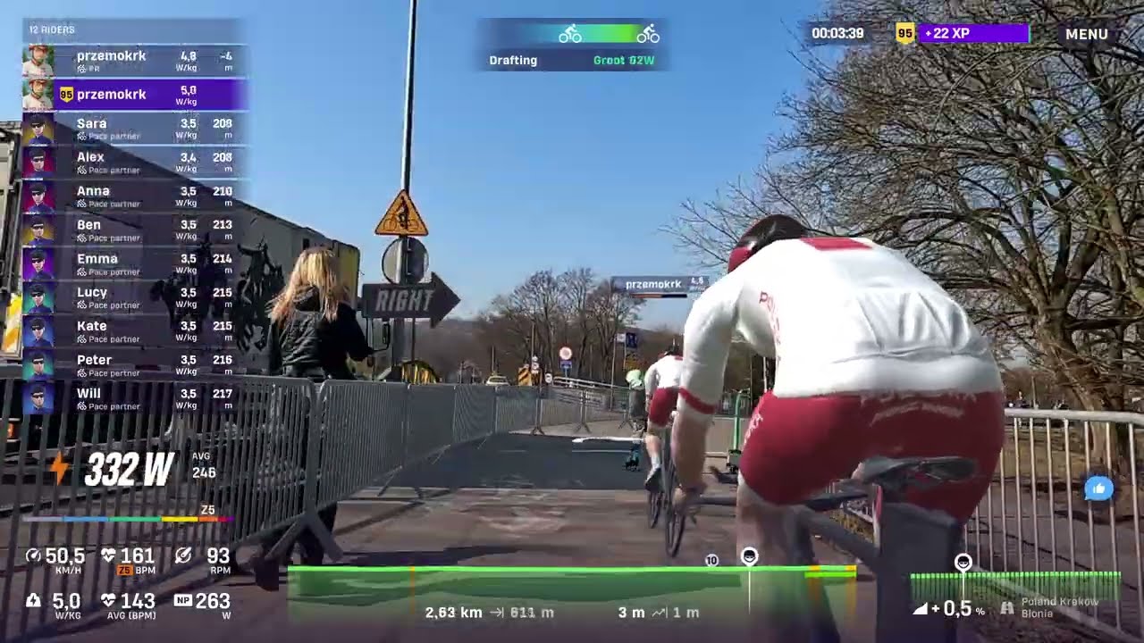 Rouvy.Test my new ar route.Obs back to normal.