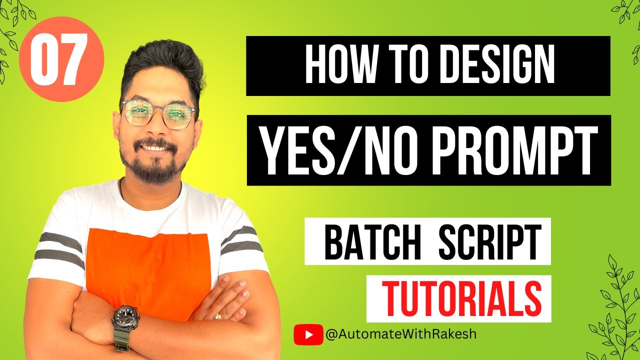 Batch Script For User Input Yes or No