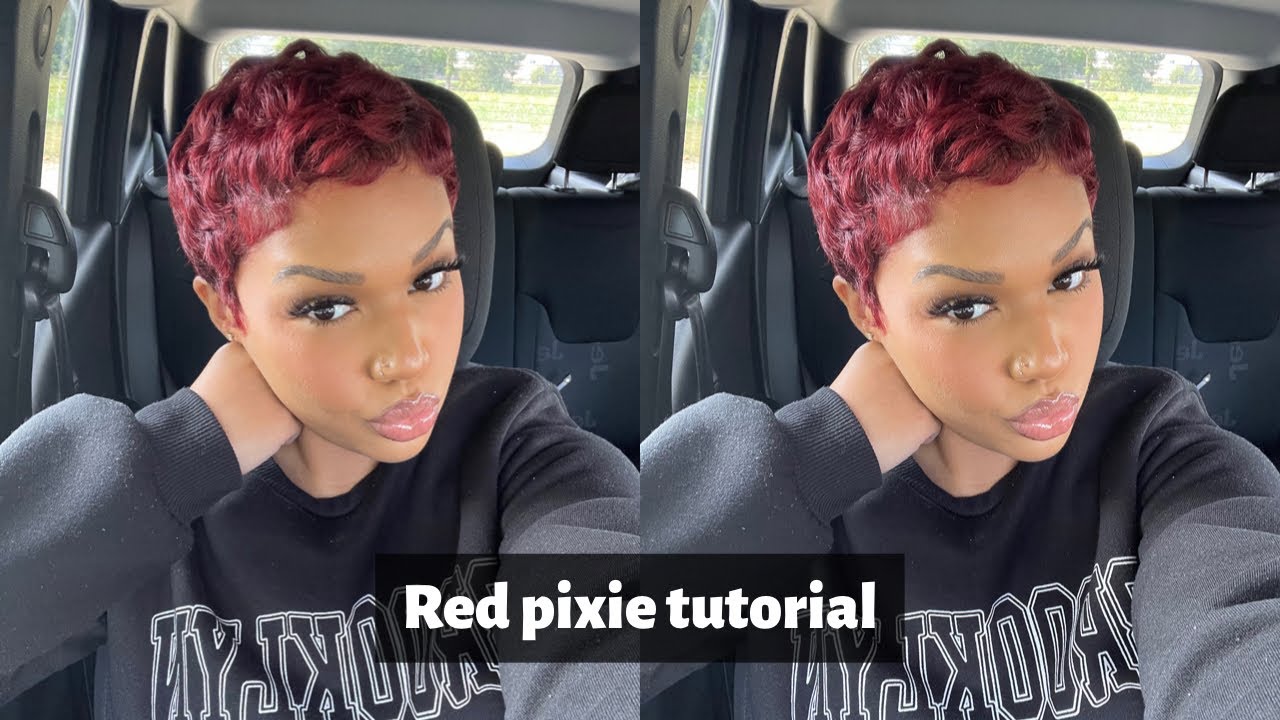 RED HAIR | PIXIE CUT TUTORIAL | FIRST ATTEMPT TO STYLE A PIXIE CUT | SHORT HAIRSTYLES | NATASHAZDN