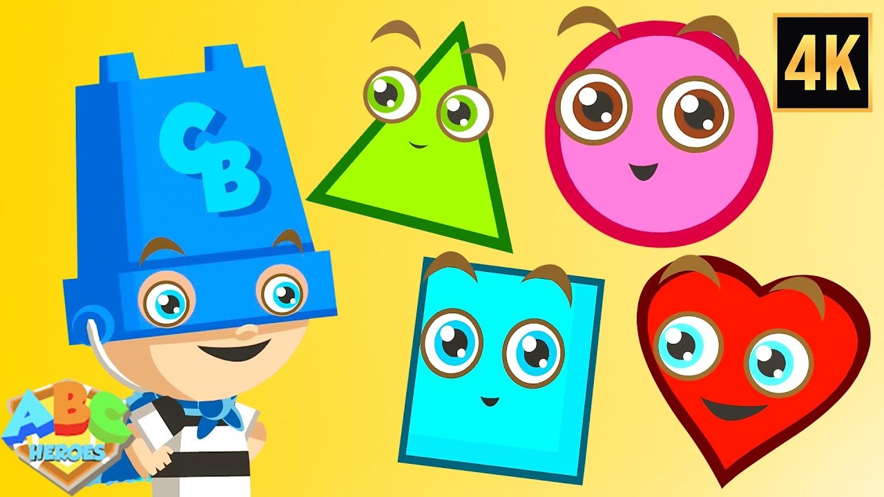 Learn Shapes | The Shapes Song for Children | Nursery Rhymes for Kids by ABC Heroes