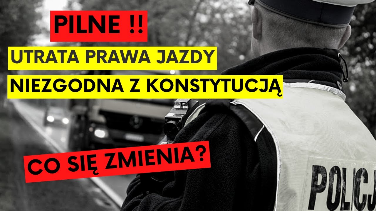Utrata prawa jazdy - niezgodna z konstytucją! Co się zmienia?