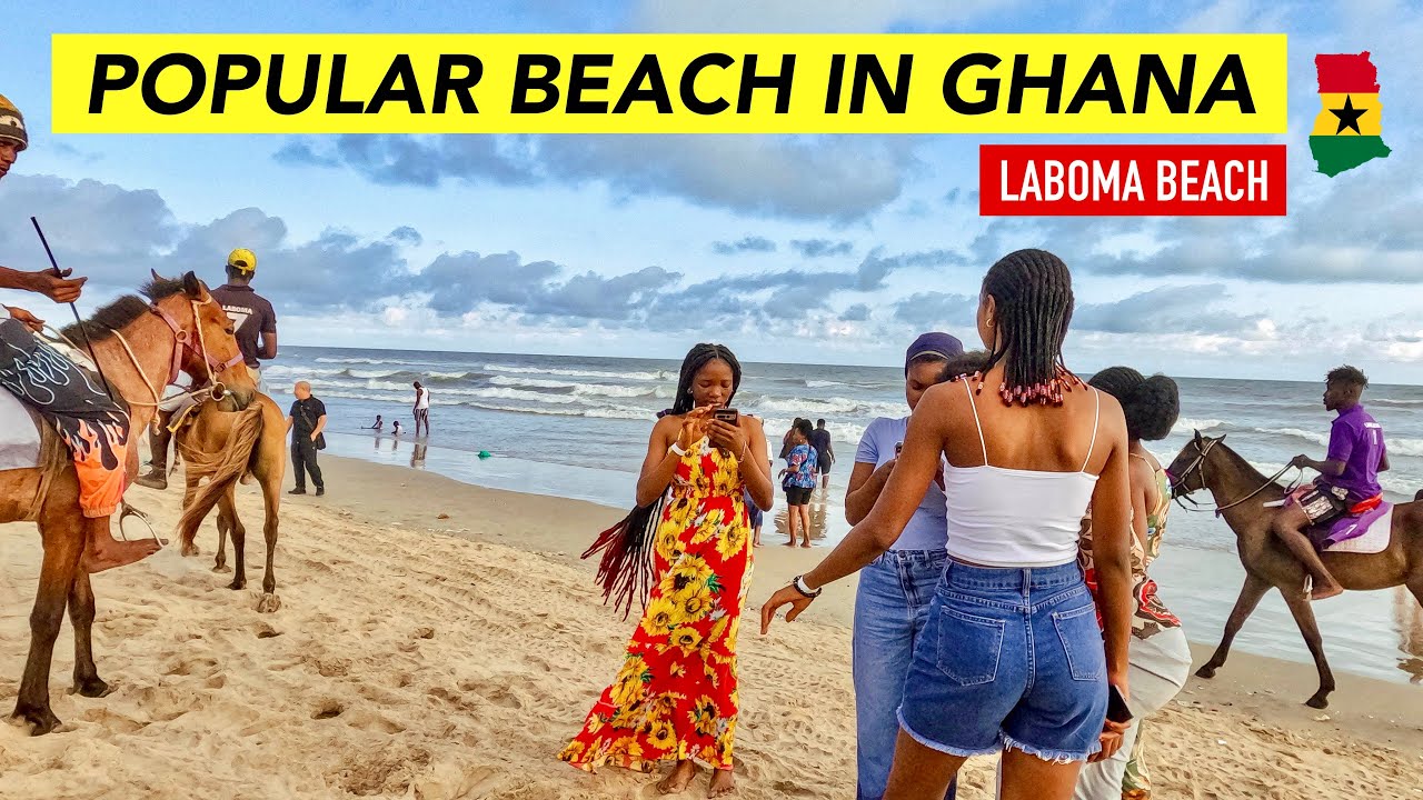 The Most Popular Beach In Accra Ghana 2024 - Walk Video #labomabeach #ghana #beach #primsugarjnr