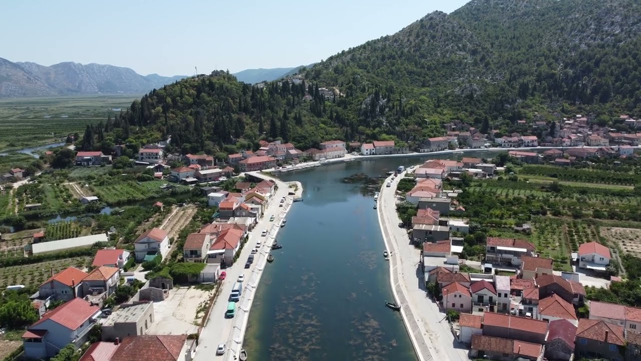 CROATIA TOWN OPUZEN DRONE VIEW