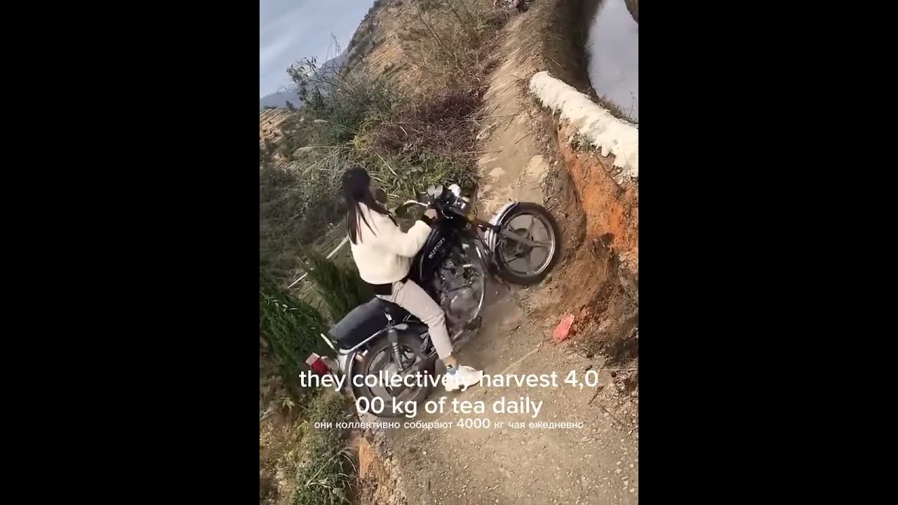 Riding through the tough road |The Tea Picker Girl's Dangerous Motorbikejourney