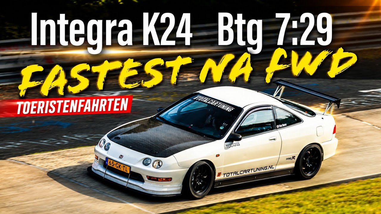 Nurburgring TF Integra DC2 K24 FWD 7:29 BTG Naturally Aspirated TCT Performance 