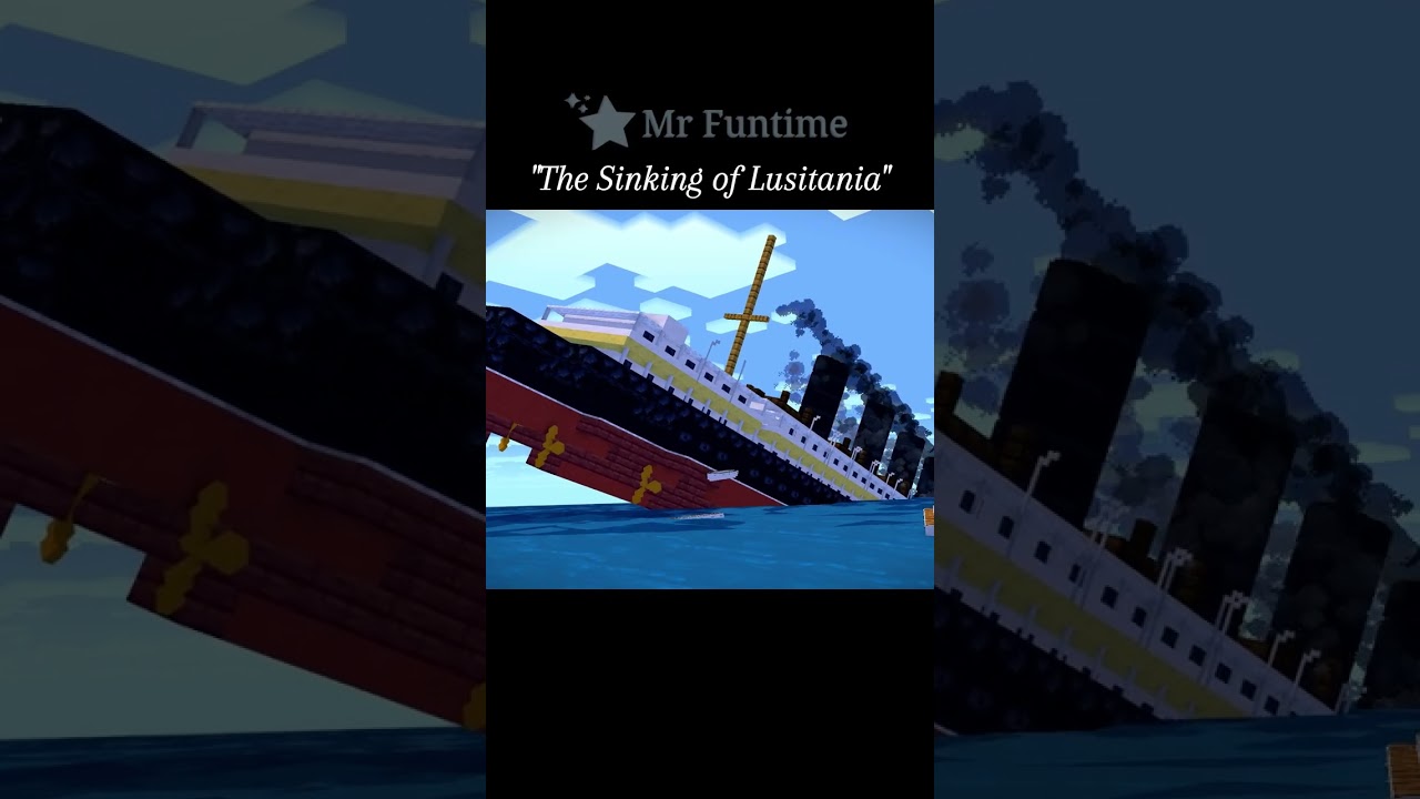 Lusitania Sinking Minecraft Animation #minecraft #sinkingship #lusitania  #nightwish