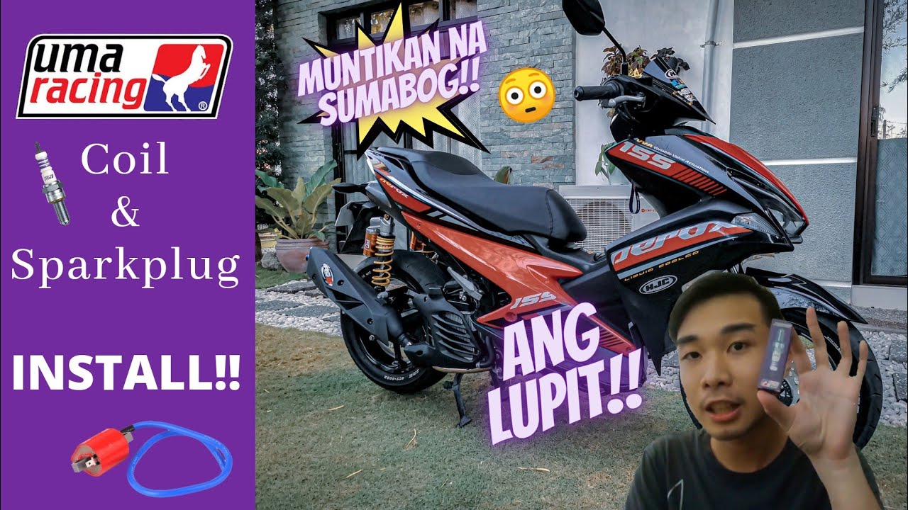 Uma Racing Coil & Sparkplug Install | Yamaha Aerox 155 | More Power!!!!