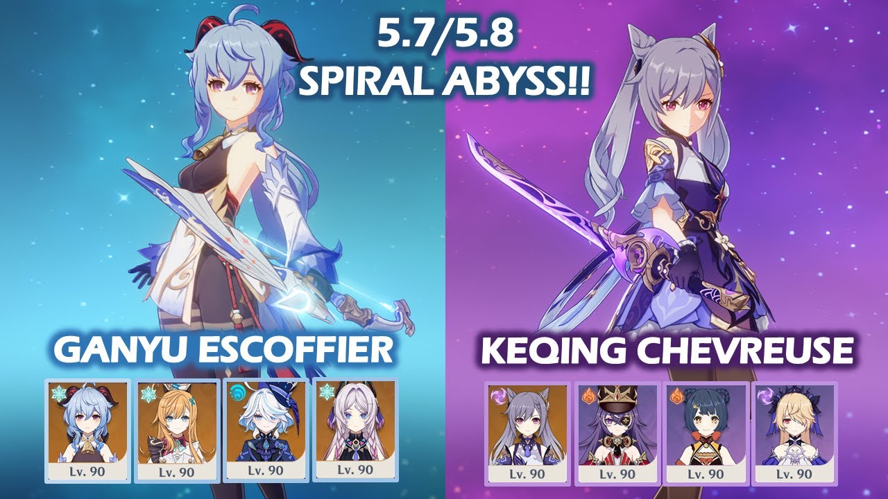 Ganyu Escoffier & Keqing Chevreuse | 5.8 Spiral Abyss | Genshin Impact