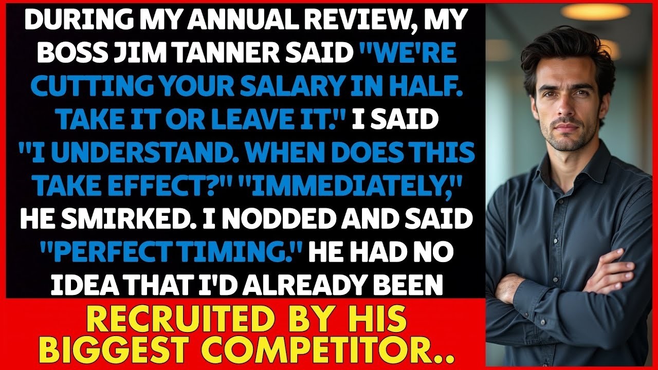 Boss CUTS my salary in HALF, but I already got an offer from his BIGGEST COMPETITOR..
