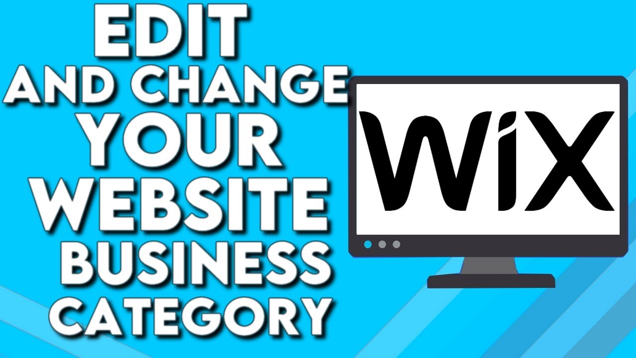 How To Edit and Change Your Website Business Category on Wix