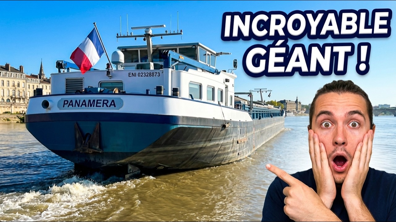 🚢🇫🇷 PANAMERA (ENI 02328873) : Le Géant Français de 110 m Impressionne l’Escaut à Tournai ! 😱⚓️