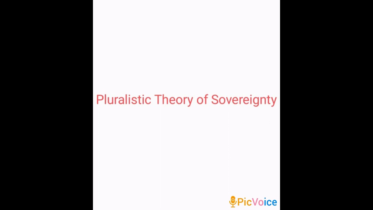 Pluralistic Theory of Sovereignty
