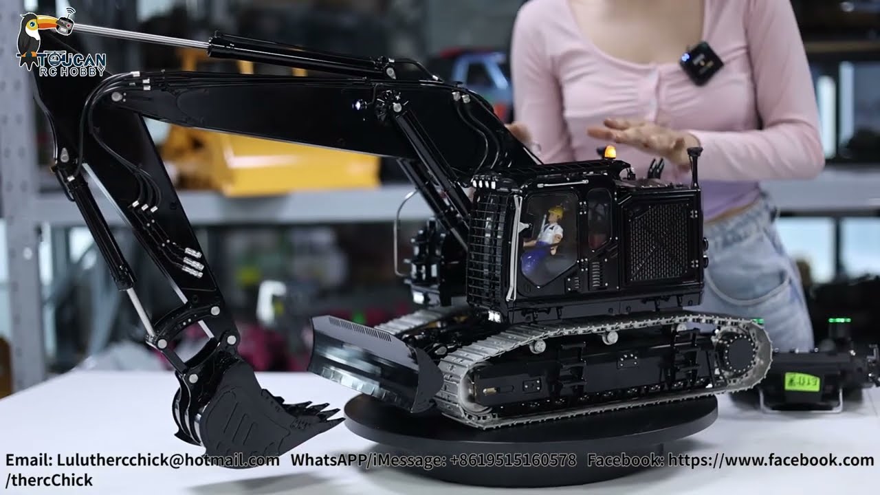 SPECIAL!  Black LESU 1/14 Aoue ET35 Hydraulic Excavator! REVIEW!!