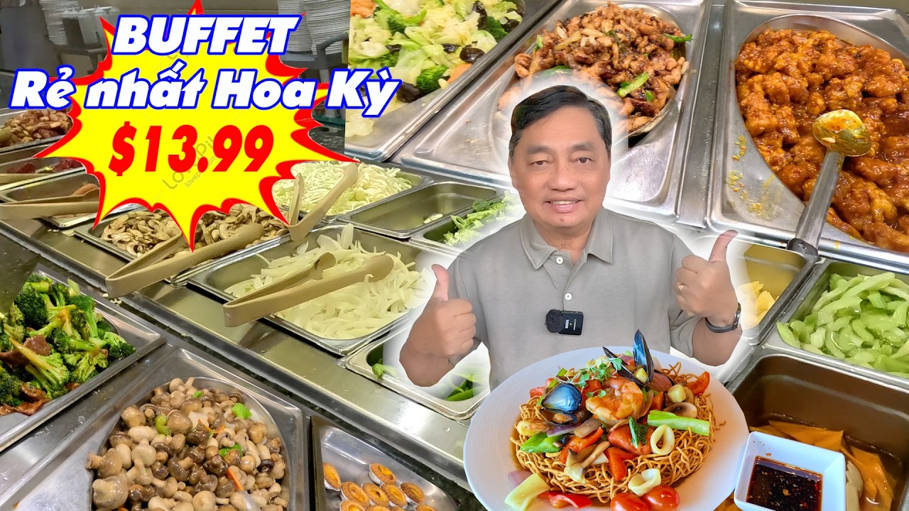 Buffet rẻ chưa từng thấy $13.99, Có lunch đặc biệt cho Senior $11.59, Còn rẻ hơn ăn tô hủ tíu, Komi