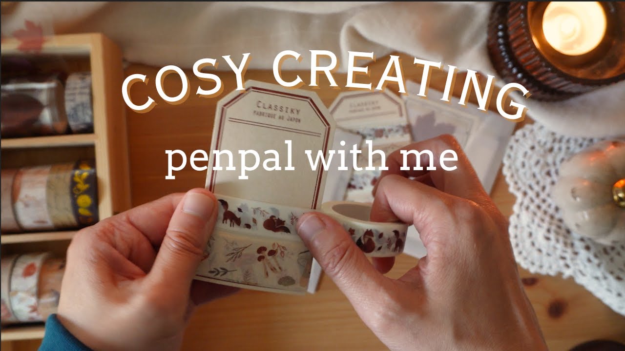 🍁 cosy penpal with me and decorating mail video - (asmr journaling, wax sealing, no talking)